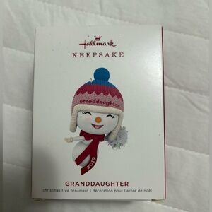 Hallmark Keepsake Snowman Ornament with Red and Blue Hat